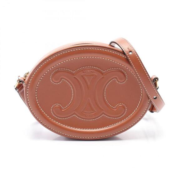 CELINE Brown Leather Shoulder Bag - Picture 1 of 7